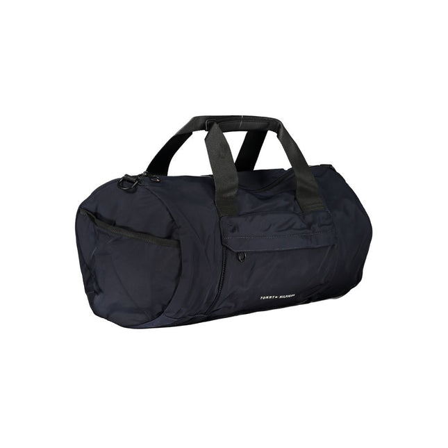Tommy Hilfiger Blue Polyester Men's Bag with Adjustable Shoulder Strap