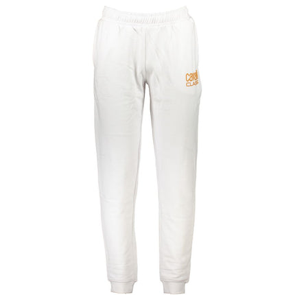 Cavalli Class Bianco Cotton Men Hoodie