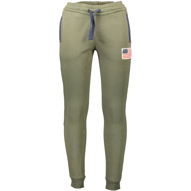 U.S. POLO ASSN. Green Cotton Male Trouser