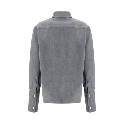 The Latest Gray Wool Oves Aries Shirt