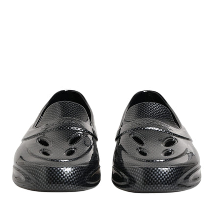 Dolce & Gabbana Black Rubber Slides Low Top Sneakers Shoes
