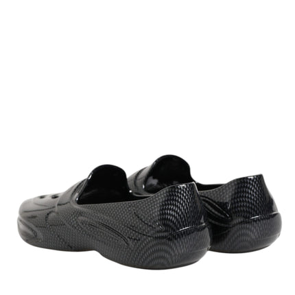 Dolce & Gabbana Black Rubber Slides Low Top Sneakers Shoes