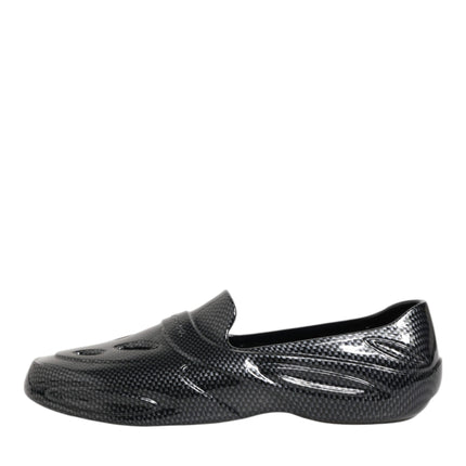 Dolce & Gabbana Black Rubber Slides Low Top Sneakers Shoes