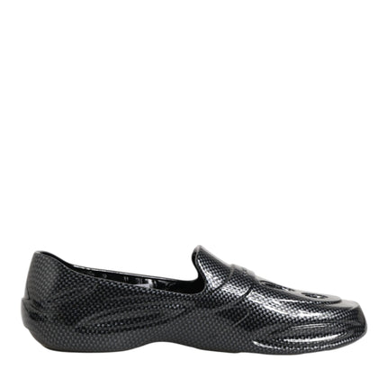 Dolce & Gabbana Black Rubber Slides Low Top Sneakers Shoes
