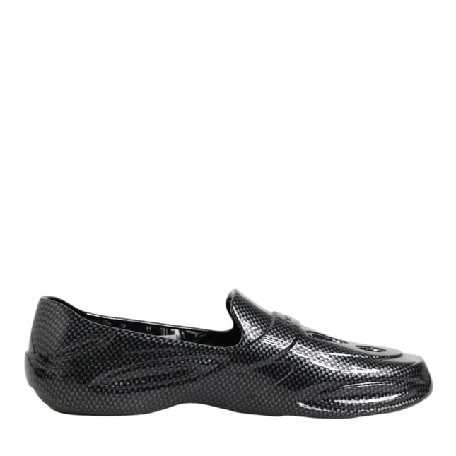 Dolce & Gabbana Black Rubber Slides Low Top Sneakers Shoes