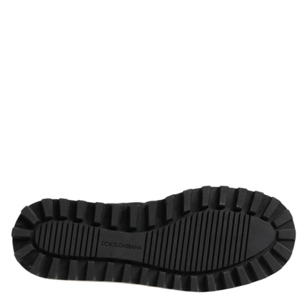 Dolce & Gabbana Black Nylon Low Top Slip On Sneaker Shoes