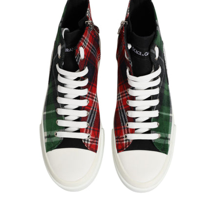 Dolce & Gabbana Multicolor DG Logo Men High Top Sneakers Shoes