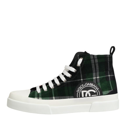 Dolce & Gabbana Multicolor DG Logo Men High Top Sneakers Shoes