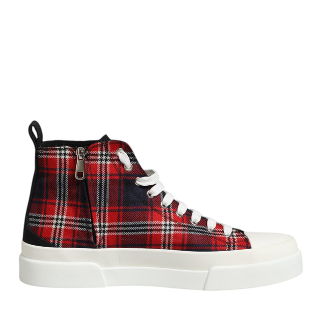 Dolce & Gabbana Multicolor DG Logo Men High Top Sneakers Shoes
