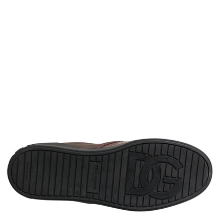 Dolce & Gabbana Multicolor Cotton Low Top Slip On Men Sneakers Shoes