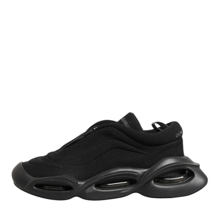Dolce & Gabbana Black Lace Up Wave Low Top Men Sneaker Shoes