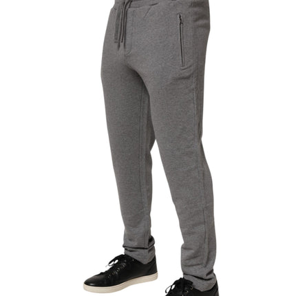 Dolce & Gabbana Cotton Jogger Sweatpants Trouser Gray