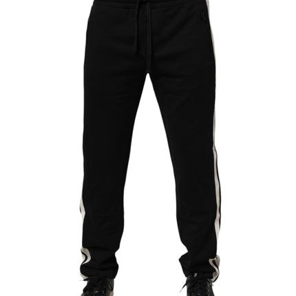 Dolce & Gabbana Black Cotton Jogger Sweatpants Trouser Pants