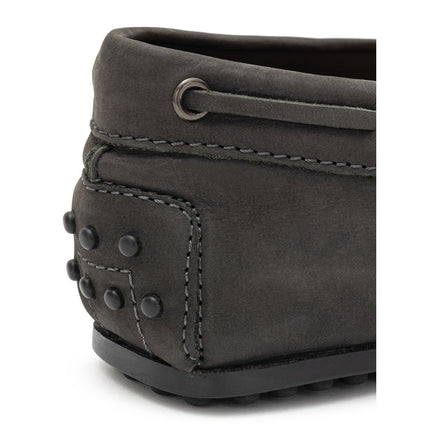 Tod's Gray Nubuc Leather Moccassin