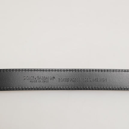 Dolce & Gabbana Red Black Pony Leather Metal Buckle Men Belt