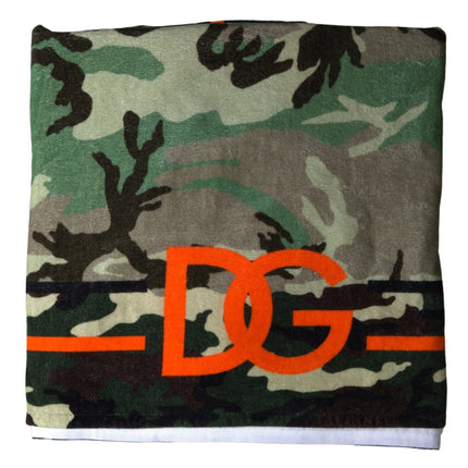 Dolce & Gabbana Multicolor Printed Cotton Wrap Shawl Scarf