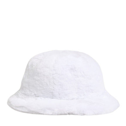 Dolce & Gabbana White Modacrylic Fur Bucket Men Capello Hat