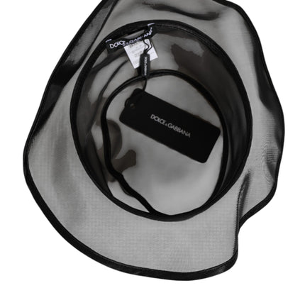 Dolce & Gabbana Black Silk Mesh Bucket Men Fisherman Cap Hat