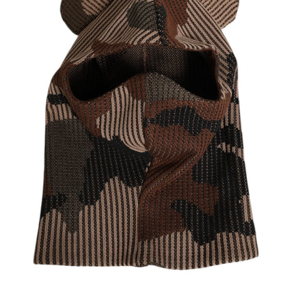 Dolce & Gabbana Multicolor Camouflage Balaclava Mask Men Cap One Size Hat