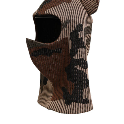 Dolce & Gabbana Multicolor Camouflage Balaclava Mask Men Cap One Size Hat