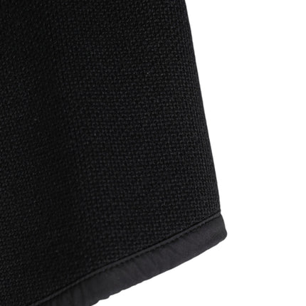 Dolce & Gabbana Black Lace Stole Knitted DG Logo Men One Size Scarf