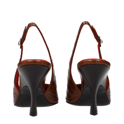 Stella McCartney Brown Leather High Heel Pumps