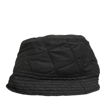 Dolce & Gabbana Black Nylon Quilted Bucket Men Capello Hat