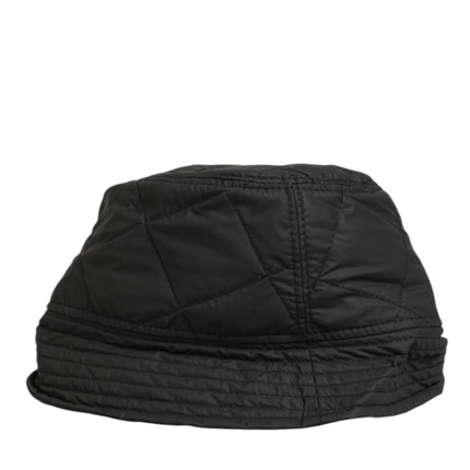 Dolce & Gabbana Black Nylon Quilted Bucket Men Capello Hat