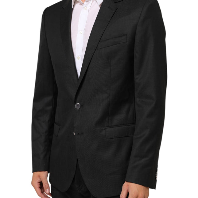 Dolce & Gabbana Black Single Breasted Men Coat MARTINI Blazer