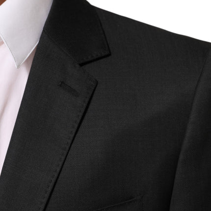 Dolce & Gabbana Black Single Breasted Men Coat MARTINI Blazer