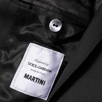 Dolce & Gabbana Black Single Breasted Men Coat MARTINI Blazer