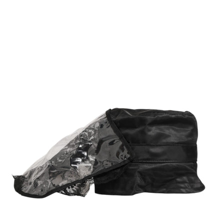 Dolce & Gabbana Black PVC Wide Brim Men Bucket Capello Hat