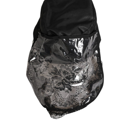 Dolce & Gabbana Black PVC Wide Brim Men Bucket Capello Hat
