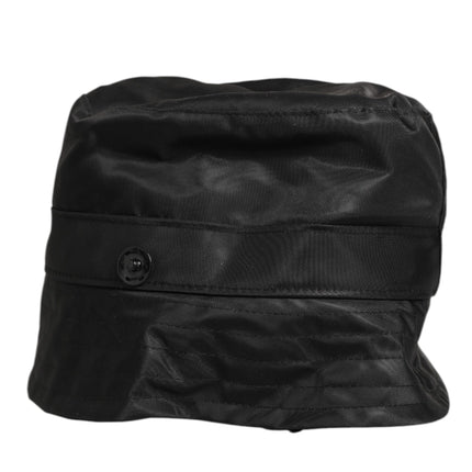 Dolce & Gabbana Black PVC Wide Brim Men Bucket Capello Hat