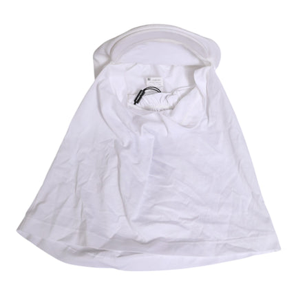 Dolce & Gabbana White Cotton DG Logo Plaque Baseball Balaclava Hat