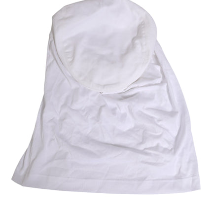 Dolce & Gabbana White Cotton DG Logo Plaque Baseball Balaclava Hat