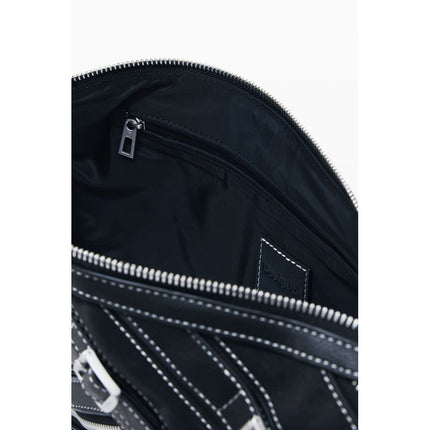 Desigual Nero Poliuretano Women Shoulder Bag