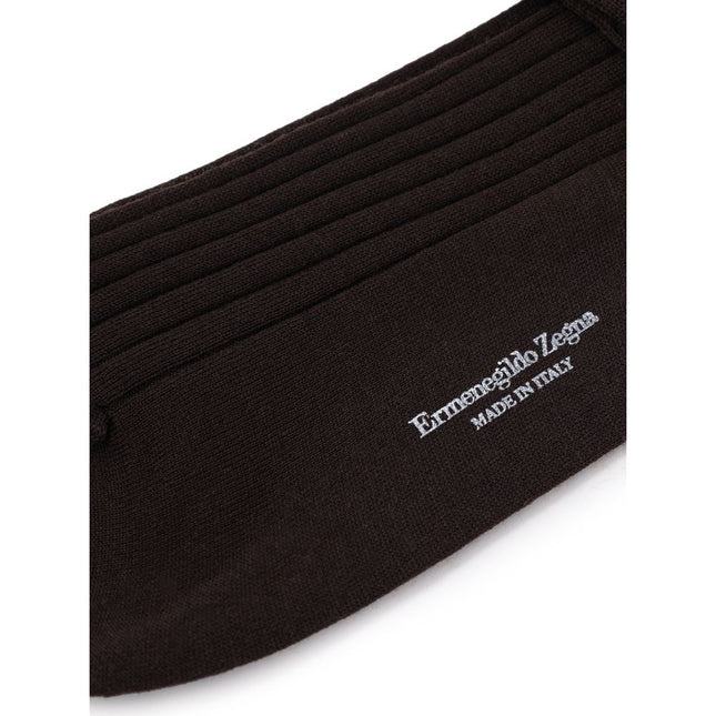 ZEGNA Brown Wool Socks