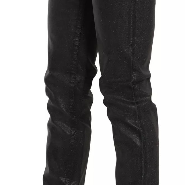 John Galliano Black Washed Low Waist Regular Leg Denim Pants