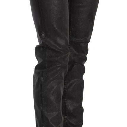 John Galliano Black Washed Low Waist Regular Leg Denim Pants