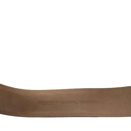 Dolce & Gabbana Black Leather Classic Metal Oval Buckle Belt