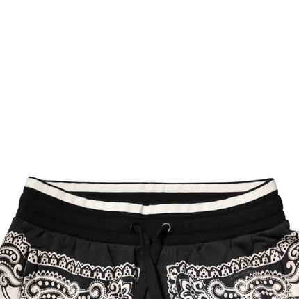Dolce & Gabbana Black Cotton Bandana Jogger Sweatpants Pants