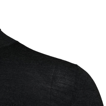 Dolce & Gabbana Black Wool Turtle Neck Men Pullover Sweater
