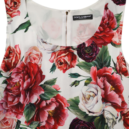 Dolce & Gabbana Multicolor Floral Print Viscose Sheath Dress