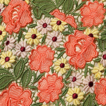 Dolce & Gabbana Multicolor Floral Embroidery Aline Mini Dress