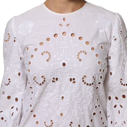 Dolce & Gabbana White Cut Out A-line Sheath Mini Dress