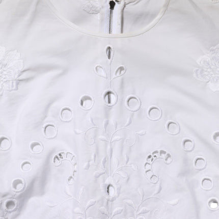 Dolce & Gabbana White Cut Out A-line Sheath Mini Dress