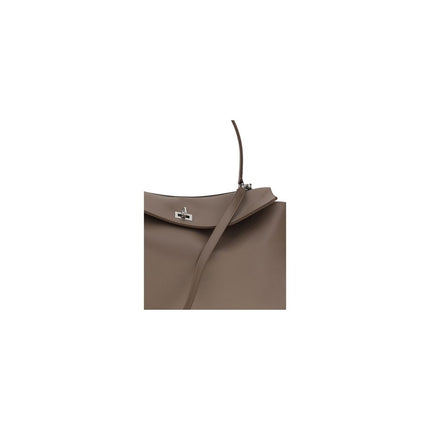 Balenciaga Gray Calf Leather Bos Taurus Shoulder Bag