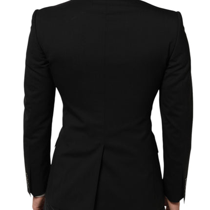 Dolce & Gabbana Black SICILIA Double Breasted Jacket Blazer