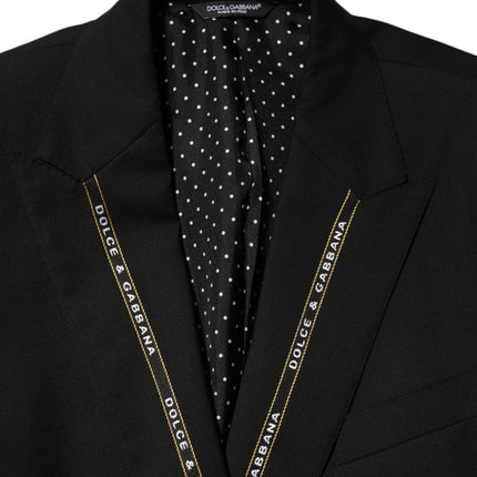 Dolce & Gabbana Black SICILIA Double Breasted Jacket Blazer